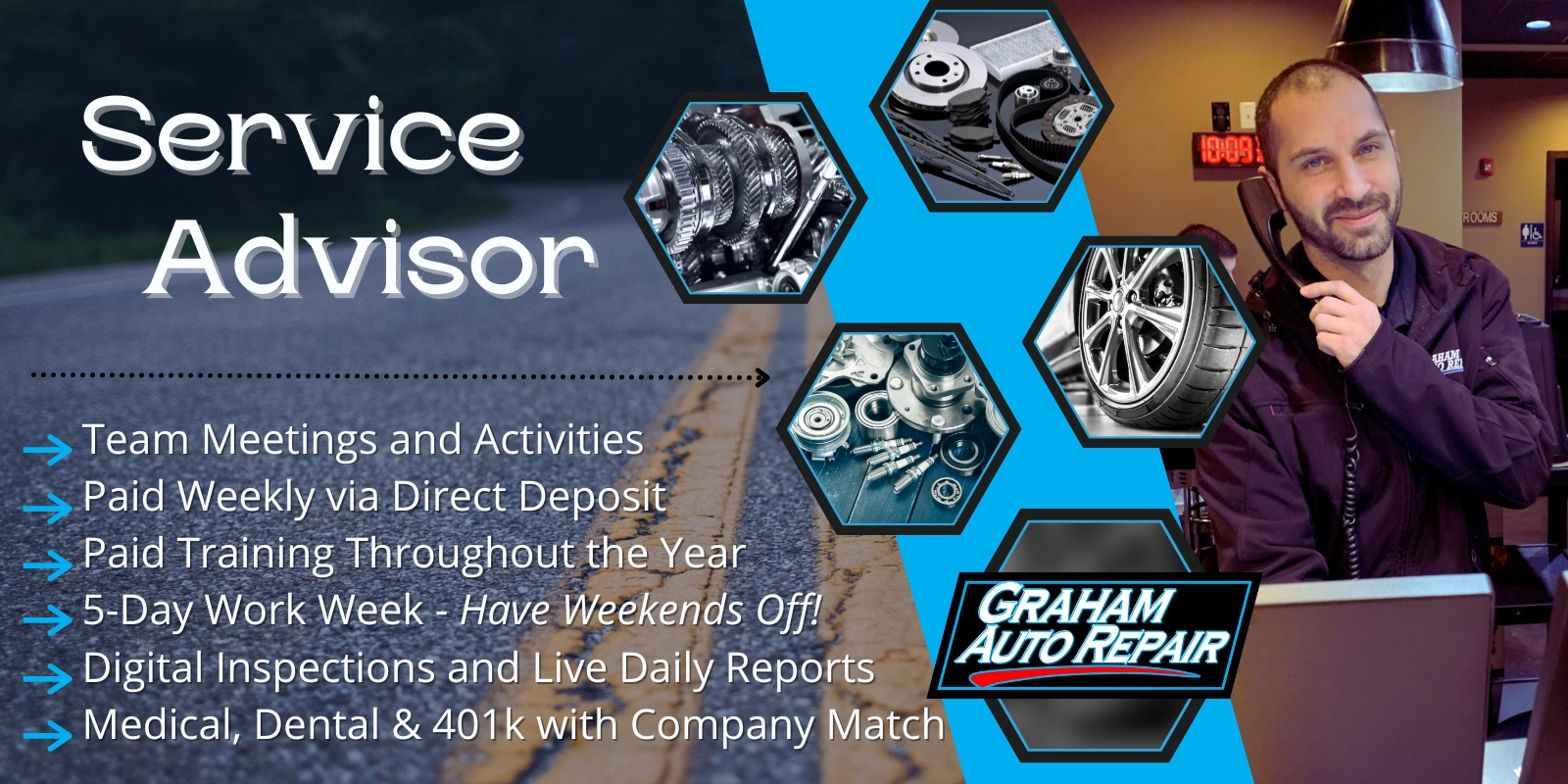 Service Advisor Career at Graham Auto Repair in Graham, WA and Yelm, WA